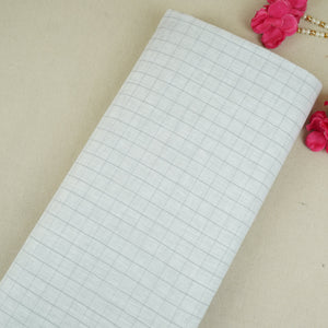 Grey Check Print Linen Fabric MFM-30127 - TradeUNO