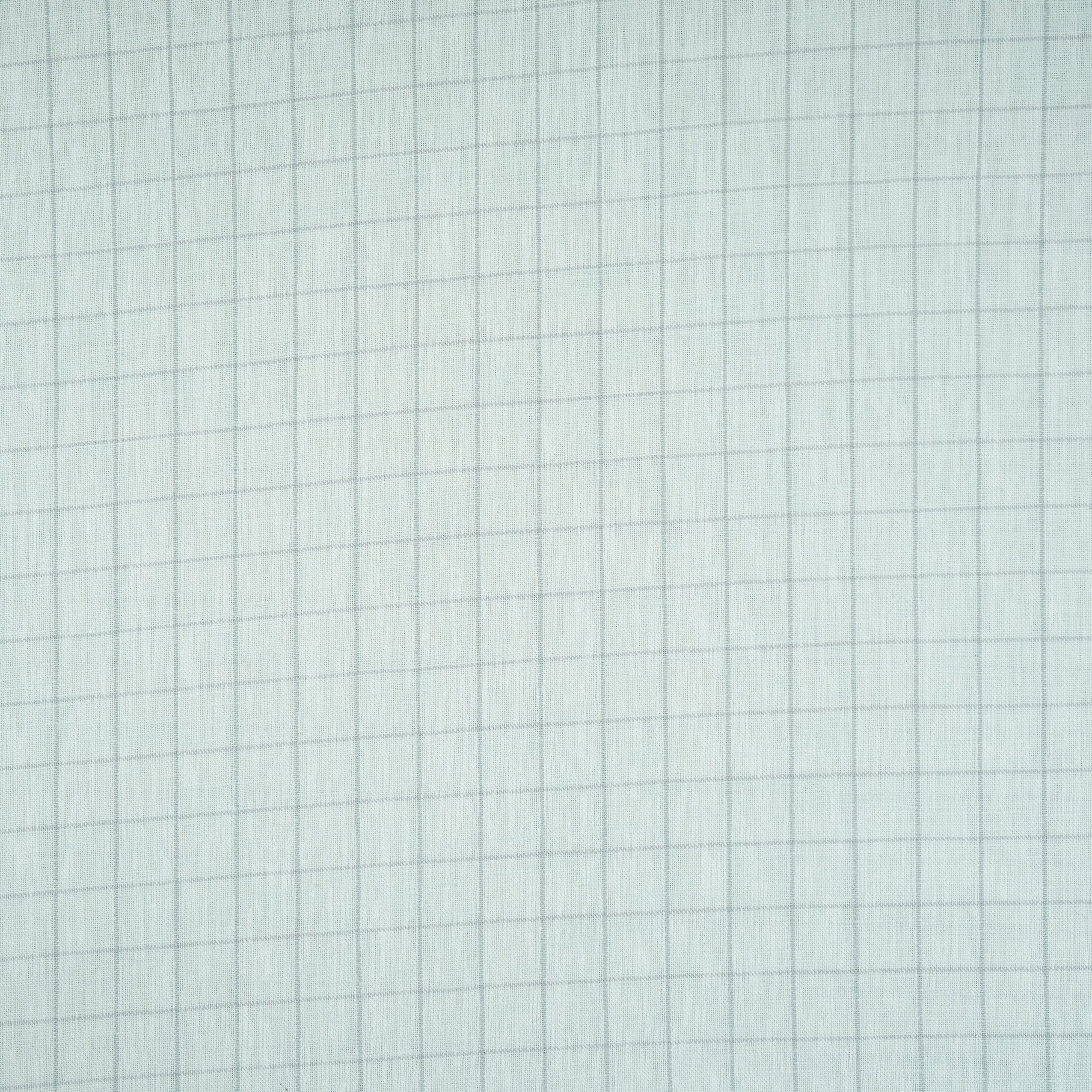 Light Grey Check Print Linen Fabric MFM-30128 - TradeUNO