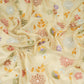 Golden Multicolor floral Jaal with Bead embroidery Kanjivaram Silk Fabric TFS-31786