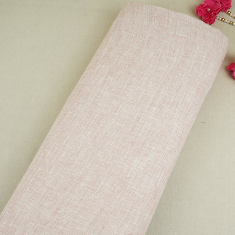 Peach Pink Solid Linen Twill Fabric RS-30210