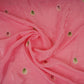 Pink Cutwork embroidery Crepe Fabric VFS-31651