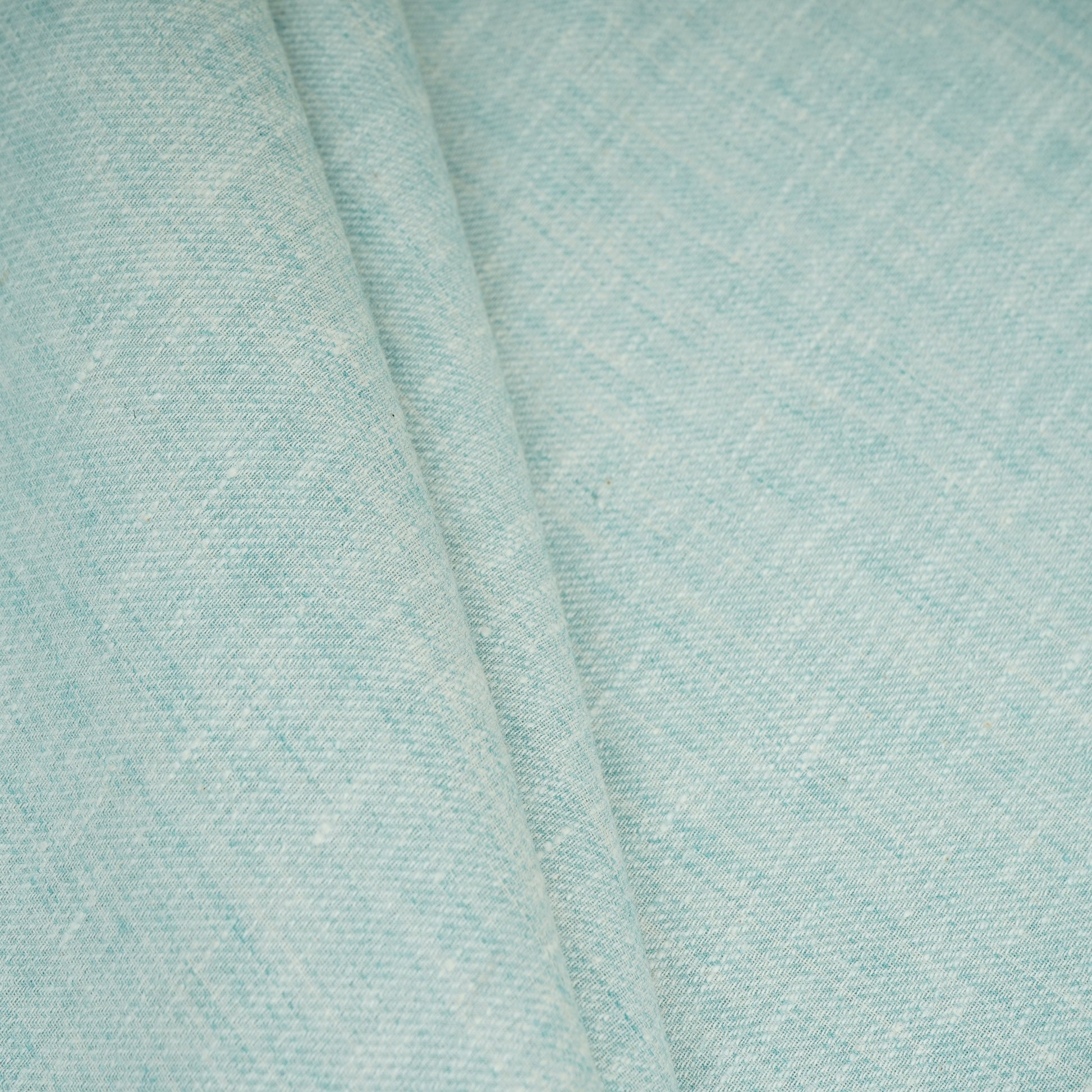 Aqua Blue Solid Linen Fabric RS-30208 - TradeUNO