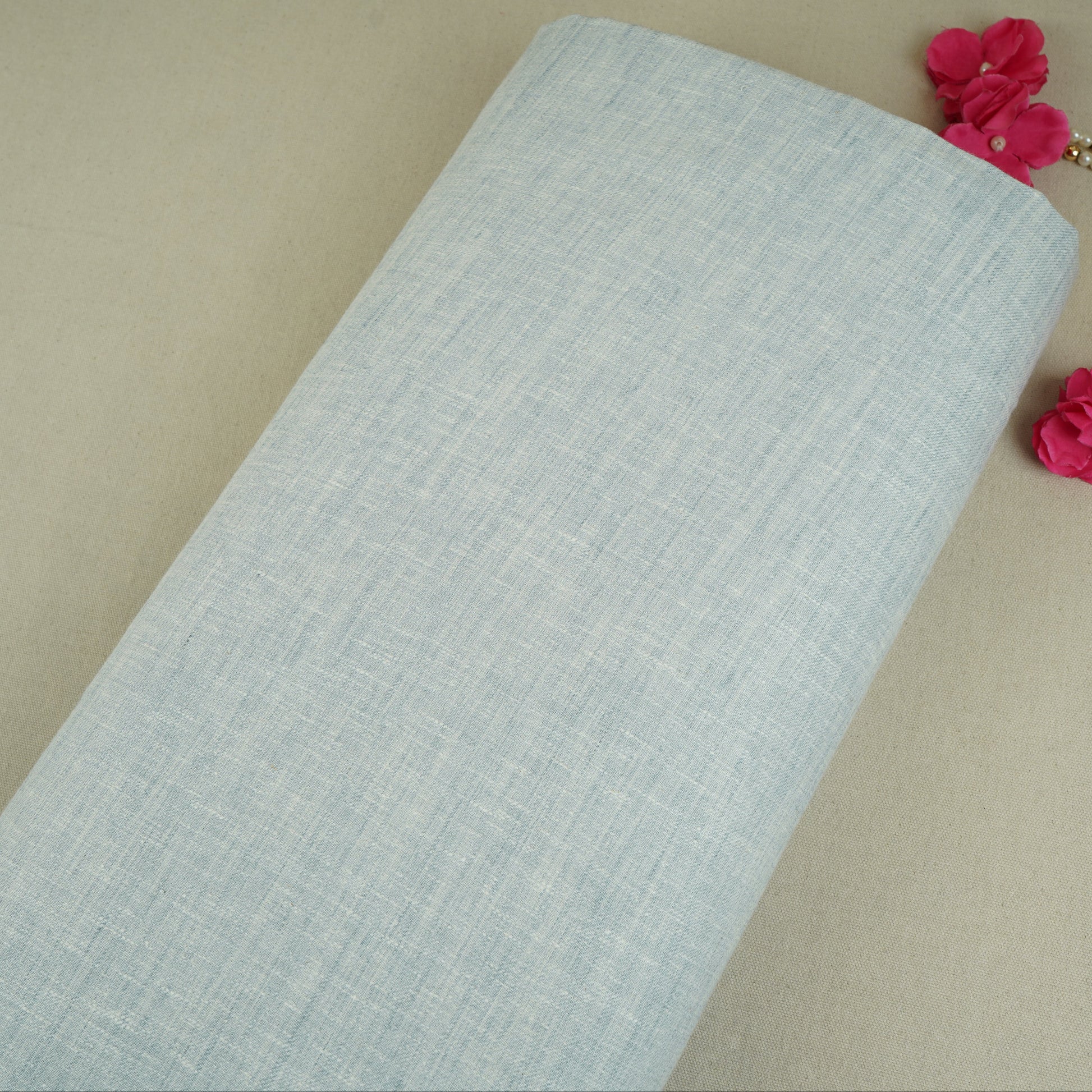 Grey Solid Linen Fabric RS-30212 - TradeUNO