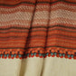 White with Multicolor thread embroidery Linen Fabric SFG-31989