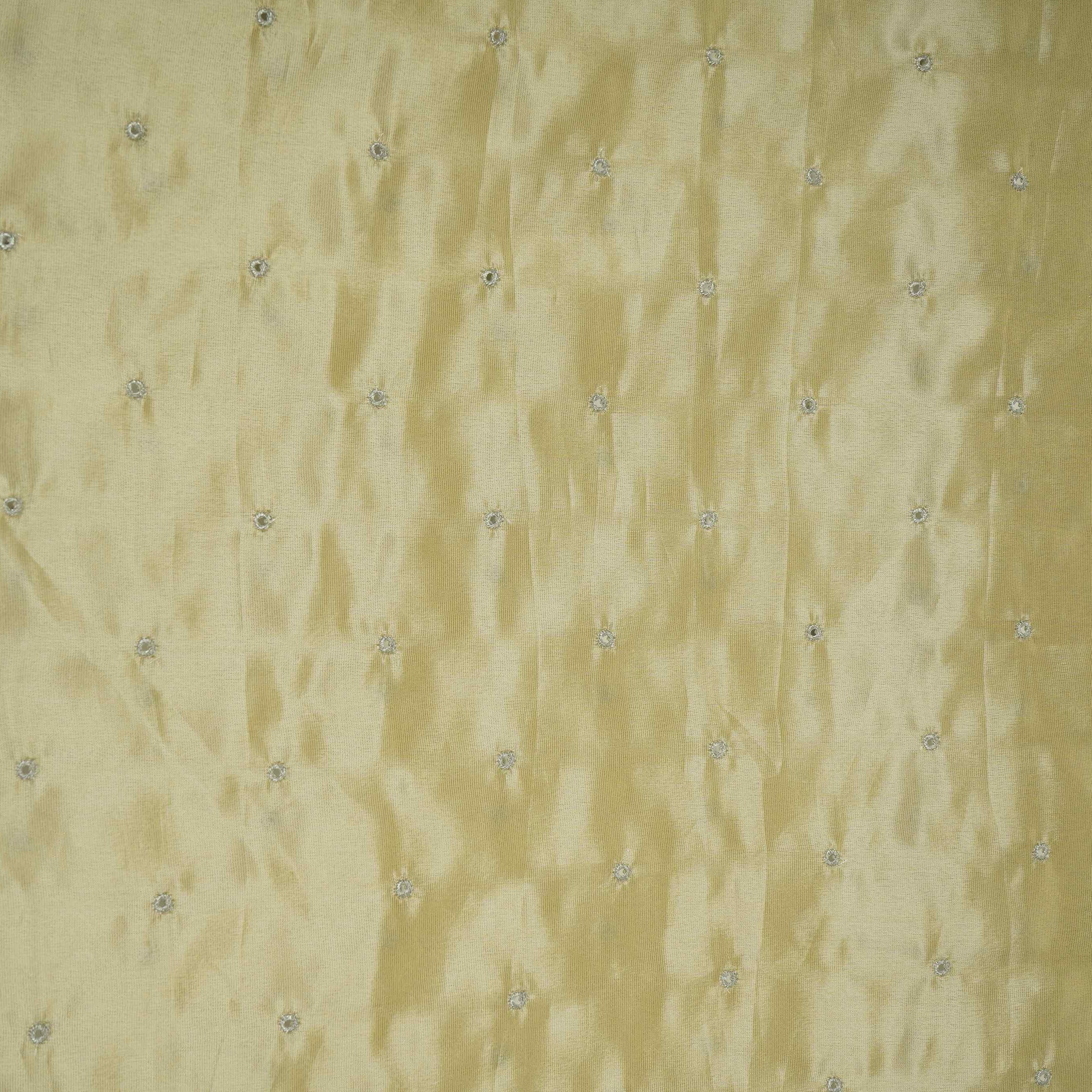 Golden Buti Mirror embroidery Tissue Fabric VFS-31692 - TradeUNO