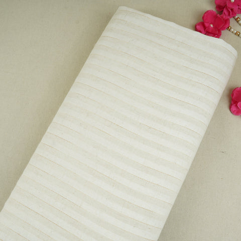 Beige & White RFD Linen Fabric RS-30244
