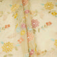 Golden Multicolor floral Jaal with Bead embroidery Kanjivaram Silk Fabric TFS-31785