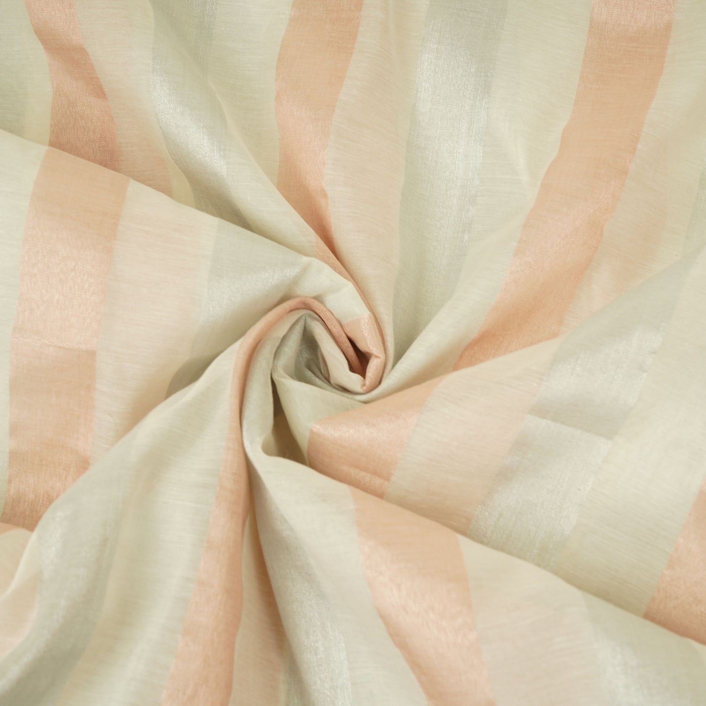 Off White with Multicolor stripes Chanderi Fabric CTF-31382