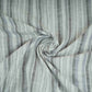 Dark Grey with White Stripes Linen Fabric RS-30216