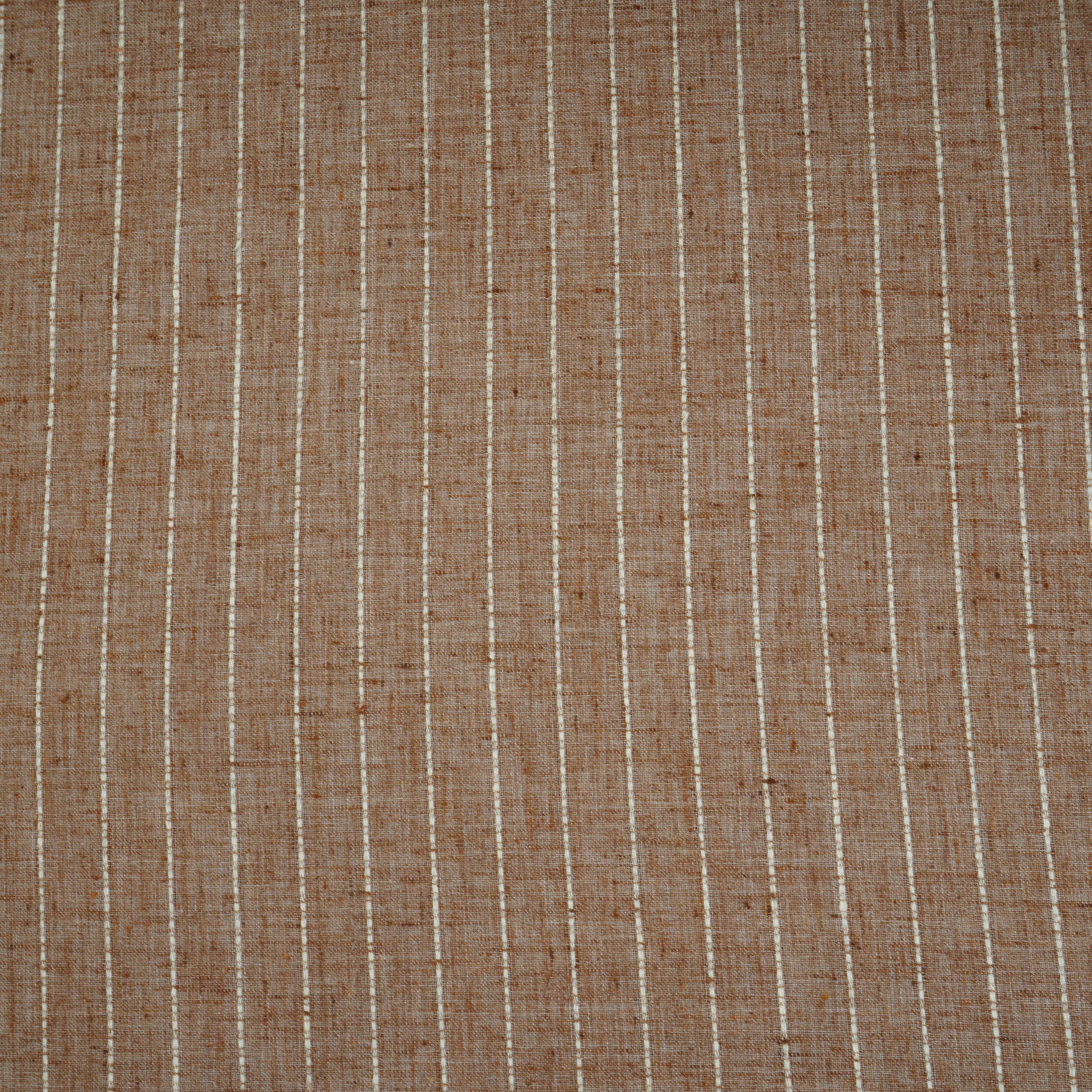 Brown with White Stripes Linen Fabric RS-30253 - TradeUNO