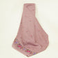 Dusty Mauve Parsi Gara embroidery Raw Silk Fabric VFS-31517