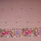 Dusty Mauve Parsi Gara embroidery Raw Silk Fabric VFS-31517