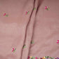 Dusty Mauve Parsi Gara embroidery Raw Silk Fabric VFS-31517