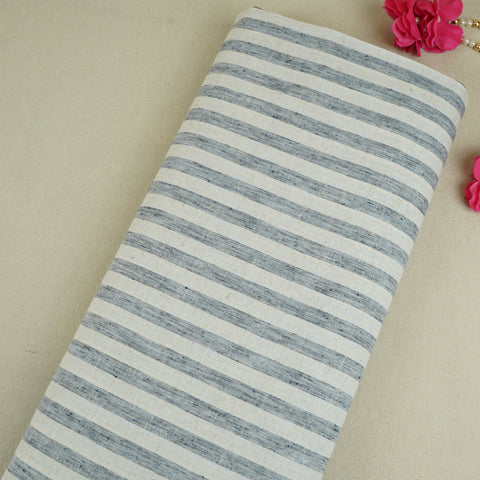 Indigo & White Stripes Linen Fabric RS-30240