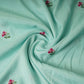 Sky Blue Parsi Gara embroidery Raw Silk Fabric VFS-31518