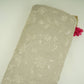 Light Grey floral embroidery Pure Linen Fabric GPF-32065