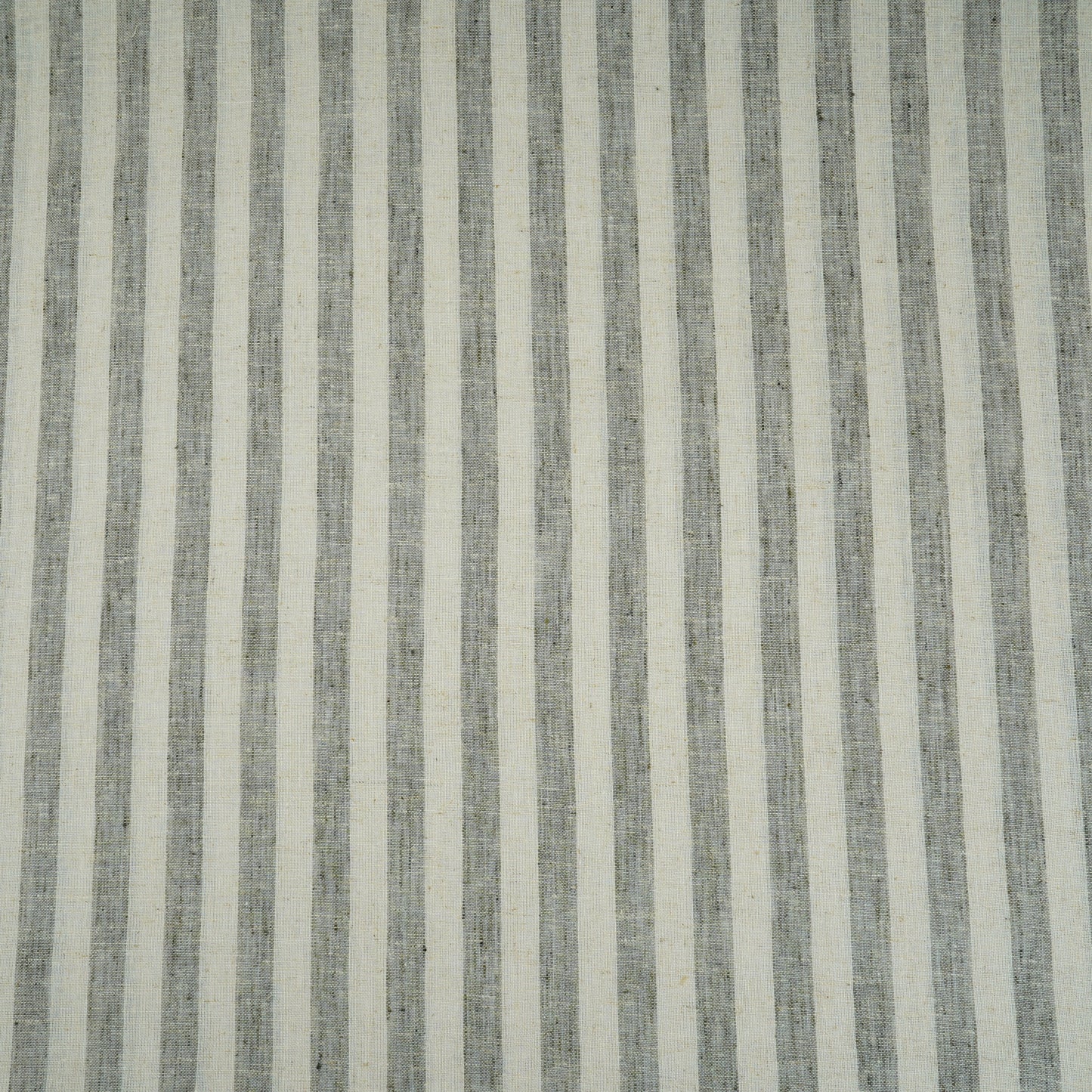 Green & White Stripes Linen Fabric RS-30233