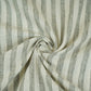 Green & White Stripes Linen Fabric RS-30233
