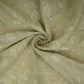 Light Grey floral embroidery Pure Linen Fabric GPF-32065