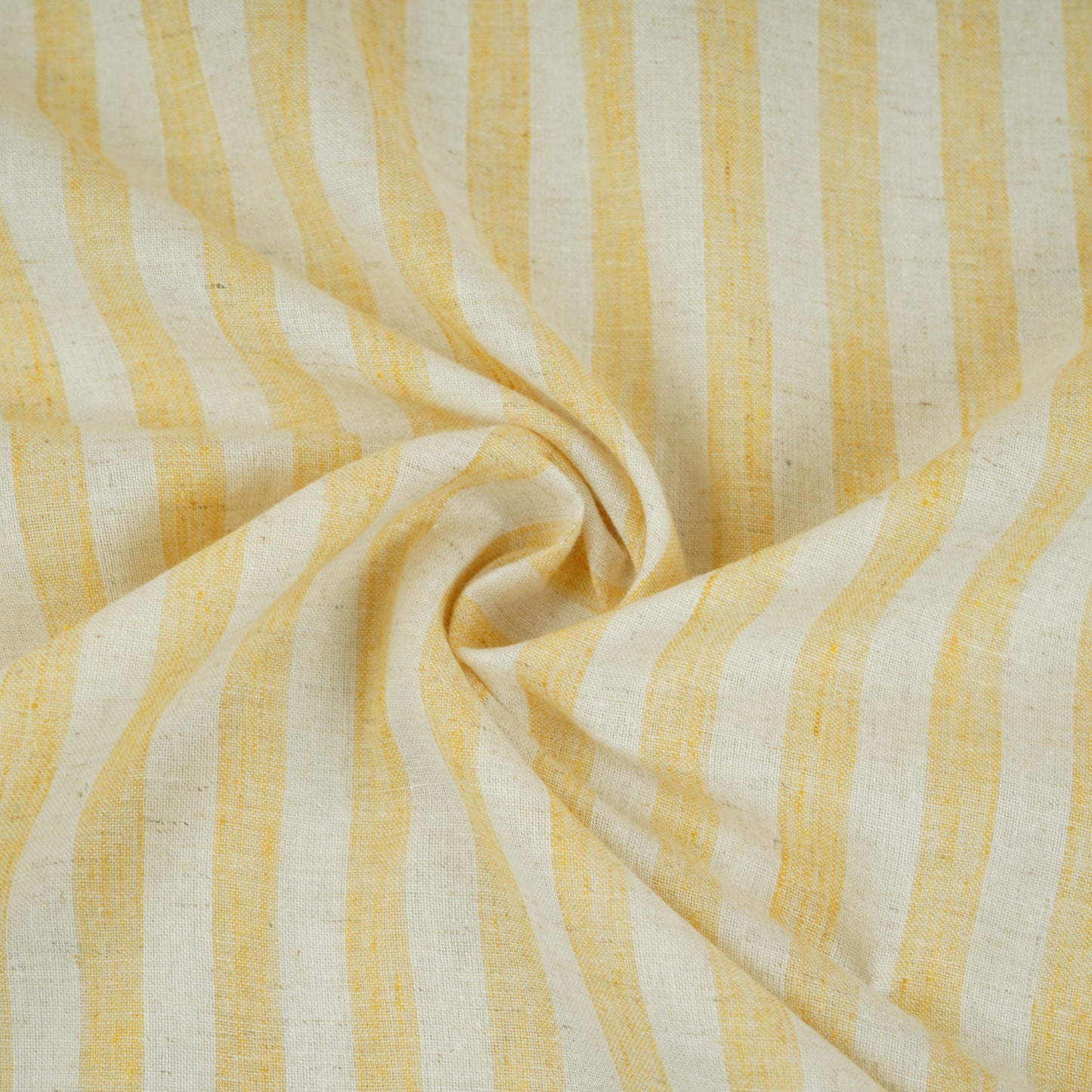 Yellow & White Stripes Linen Fabric RS-30234
