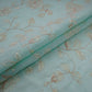Sky Blue floral embroidery Pure Linen Fabric GPF-32066 - TradeUNO