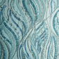 Teal Blue Imported Pearl & Beads Sequence Thread Embroidery Net Fabric