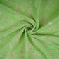 Green floral embroidery Pure Linen Fabric GPF-32067