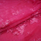 Rani Pink Border floral embroidery Pure 27gm Organza Fabric GPF-32068