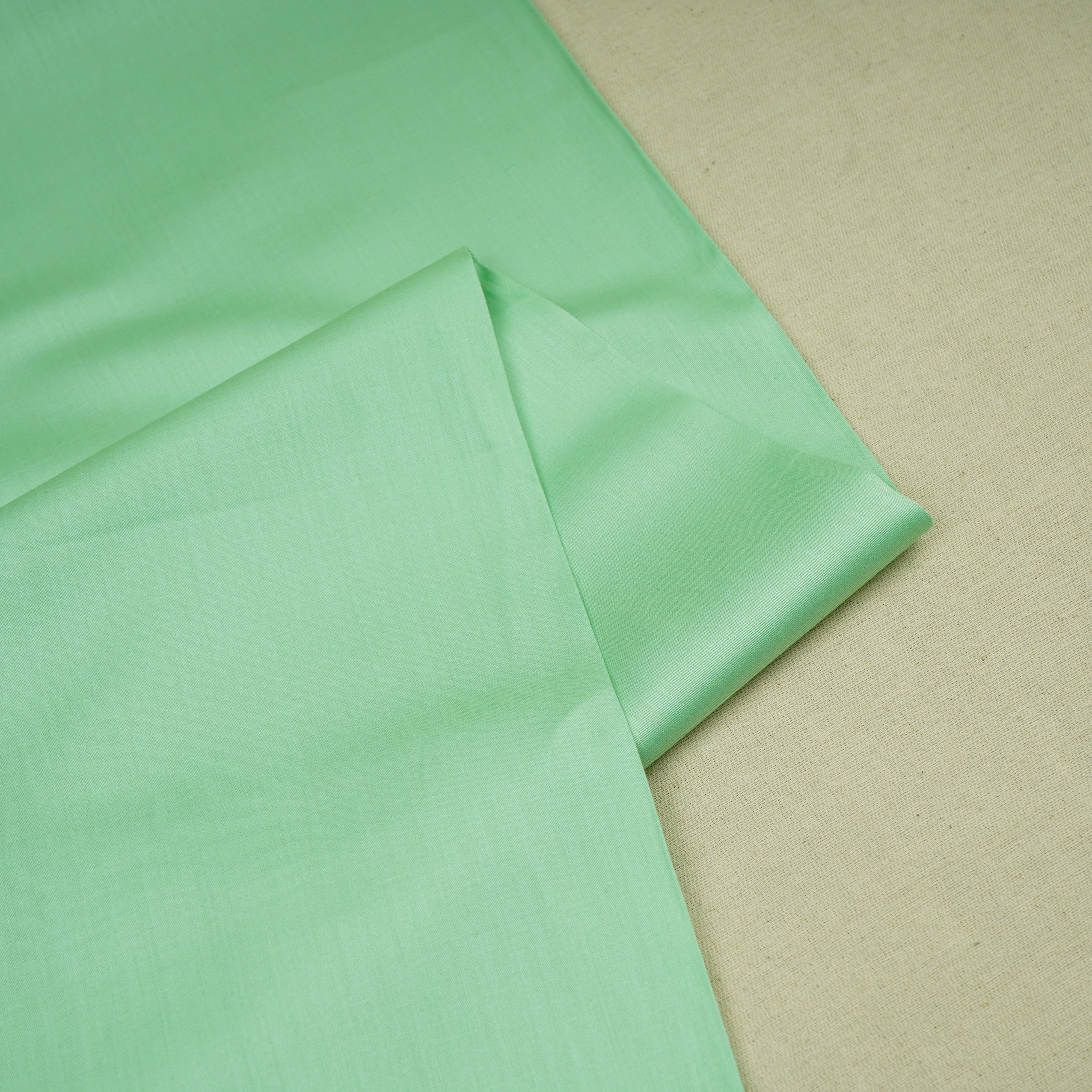 Light Green solid Cotton Satin Fabric 7402