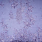 Lavender Border floral embroidery Pure 27gm Organza Fabric GPF-32070
