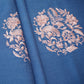 Blue Persian embroidery Denim Fabric AF-30052