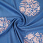 Blue Persian embroidery Denim Fabric AF-30052