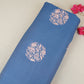 Blue Persian embroidery Denim Fabric AF-30052