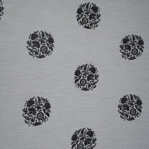 Light Grey Persian embroidery Denim Fabric AF-30053 - TradeUNO