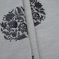 Light Grey Persian embroidery Denim Fabric AF-30053