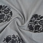 Light Grey Persian embroidery Denim Fabric AF-30053
