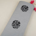 Light Grey Persian embroidery Denim Fabric AF-30053