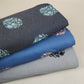 Blue Persian embroidery Denim Fabric AF-30052