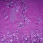 Purple Border floral embroidery Pure 27gm Organza Fabric GPF-32069