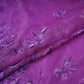 Purple Border floral embroidery Pure 27gm Organza Fabric GPF-32069