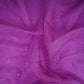 Purple thread embroidery Pure 27gm Organza Fabric GPF-32072
