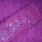 Purple thread embroidery Pure 27gm Organza Fabric GPF-32072