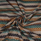 Off White Abstract thread embroidery Linen Fabric SF-32039