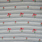 Off White & Blue Stripes Floral Embroidery South Cotton Fabric GTS-30265
