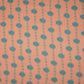 Coral Pink Abstract Print Cotton Linen Fabric GTS-30279