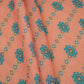 Coral Pink Abstract Print Cotton Linen Fabric GTS-30279