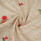 Light Beige Floral Embroidery South Cotton Fabric GTS-30270