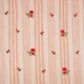 Peach & White Stripes Floral Embroidery South Cotton Fabric GTS-30262