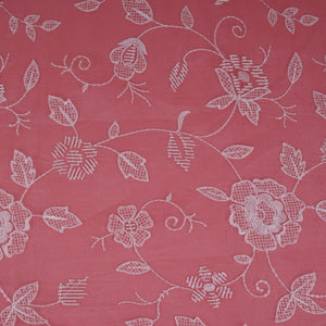 Pink floral thread & Sequins embroidery Pure 27gm Organza Fabric GPF-32089 - TradeUNO