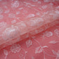 Pink floral thread & Sequins embroidery Pure 27gm Organza Fabric GPF-32089